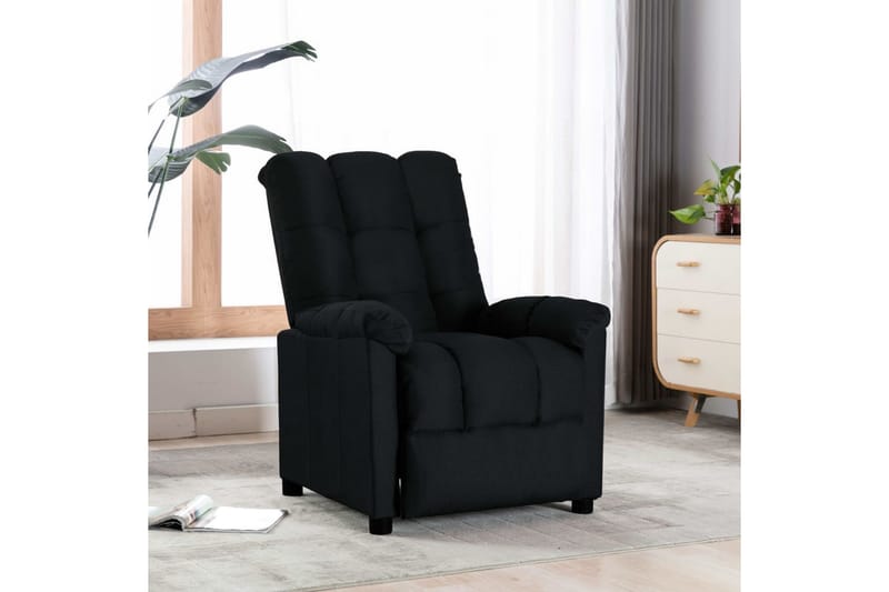Reclinerfåtölj svart tyg - Svart - Möbler - Stolar & fåtöljer - Fåtölj - Biofåtölj & reclinerfåtölj