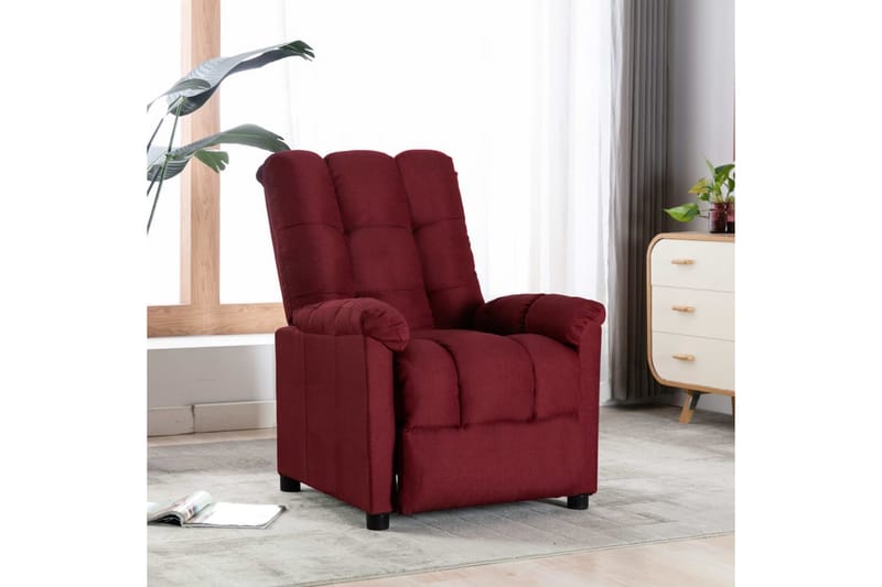 Reclinerfåtölj vinröd tyg - Röd - Möbler - Stolar & fåtöljer - Fåtölj - Biofåtölj & reclinerfåtölj