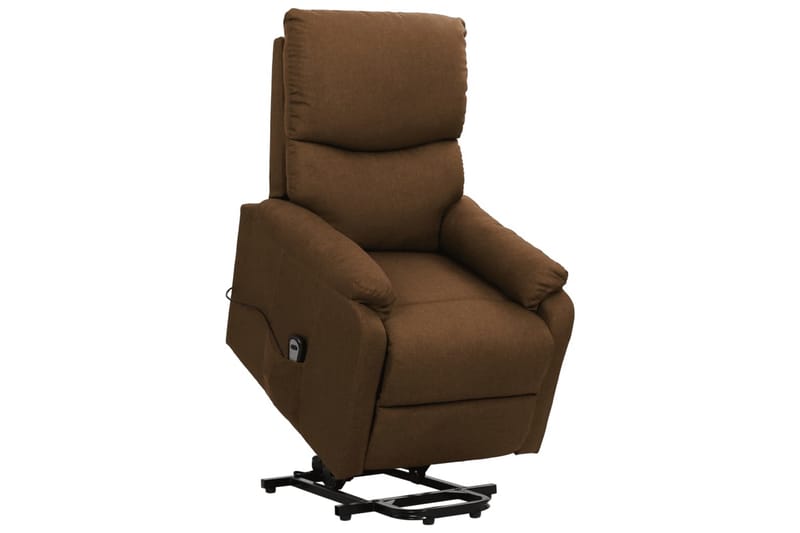 Reclinerfåtöljer med uppresningshjälp brun tyg - Brun - Möbler - Stolar & fåtöljer - Fåtölj - Biofåtölj & reclinerfåtölj