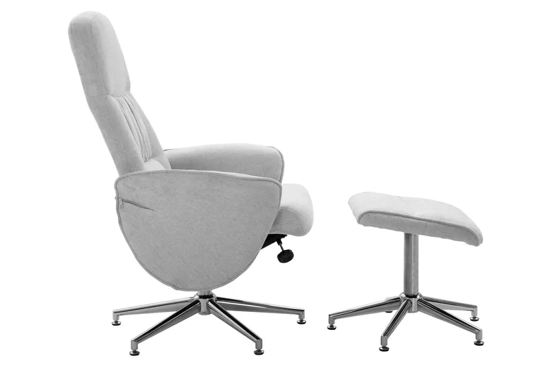 Rune Recliner med Ottoman - Grå - Möbler - Stolar & fåtöljer - Fåtölj - Biofåtölj & reclinerfåtölj