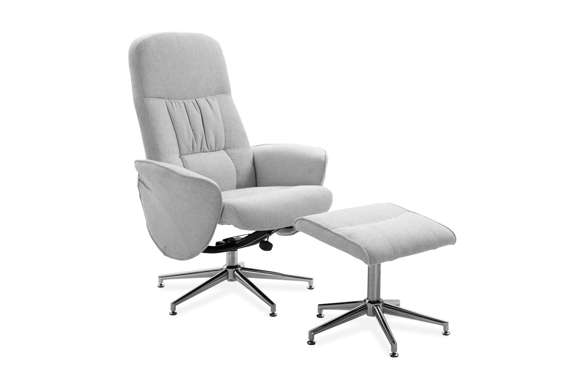 Venture Home Rune Recliner med Ottoman Grå - Möbler - Trademax