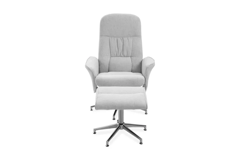 Rune Recliner med Ottoman - Grå - Möbler - Stolar & fåtöljer - Fåtölj - Biofåtölj & reclinerfåtölj