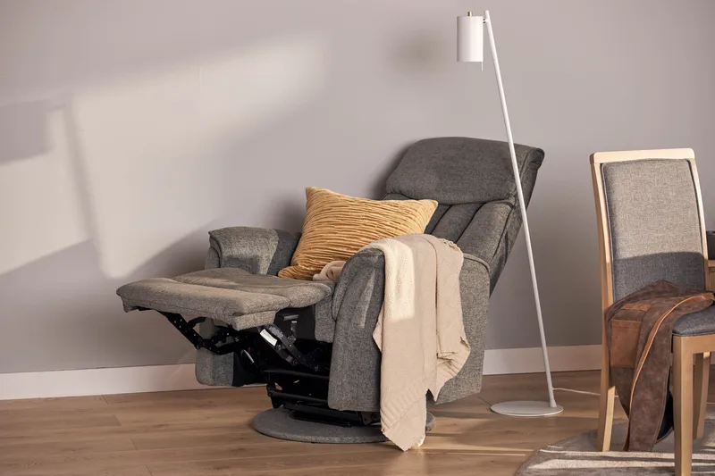 Umeå Fåtölj Snurr & Gung - Tyg Grå - Möbler - Stolar & fåtöljer - Fåtölj - Biofåtölj & reclinerfåtölj