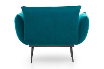 Bramelia Modern Fåtölj i Mocka med Metallben - Grön - Möbler - Stolar & fåtöljer - Fåtölj