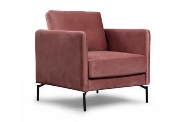Bramelia Modern Fåtölj i Sammet - Rosa - Möbler - Stolar & fåtöljer - Fåtölj