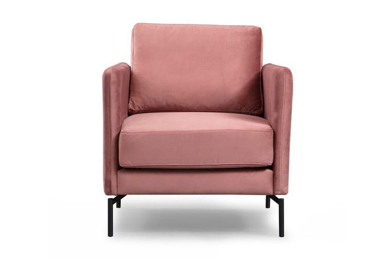 Bramelia Modern Fåtölj i Sammet - Rosa - Möbler - Stolar & fåtöljer - Fåtölj