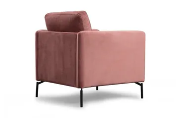 Bramelia Modern Fåtölj i Sammet - Rosa - Möbler - Stolar & fåtöljer - Fåtölj