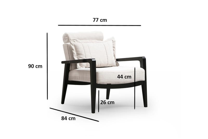 Bramelia Modern Fåtölj i Tyg - Beige - Möbler - Stolar & fåtöljer - Fåtölj