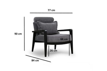 Bramelia Modern Fåtölj i Tyg - Grå - Möbler - Stolar & fåtöljer - Fåtölj