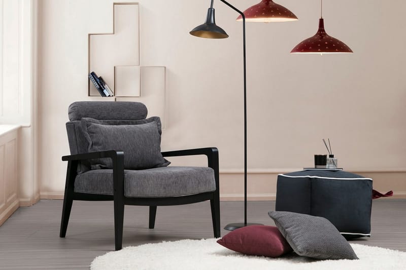 Bramelia Modern Fåtölj i Tyg - Grå - Möbler - Stolar & fåtöljer - Fåtölj