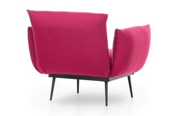 Bramelia Modern Fåtölj i Tyg med Metallben - Ceriserosa - Möbler - Stolar & fåtöljer - Fåtölj