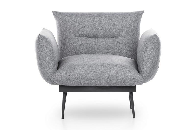 Bramelia Modern Fåtölj i Tyg med Metallben - Grå - Möbler - Stolar & fåtöljer - Fåtölj