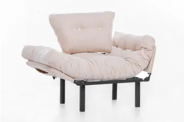 Bramelia Modern Fåtölj i Tyg med Metallstativ - Beige - Möbler - Stolar & fåtöljer - Fåtölj