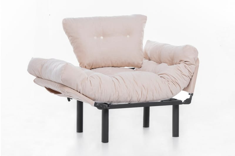 Bramelia Modern Fåtölj i Tyg med Metallstativ - Beige - Möbler - Stolar & fåtöljer - Fåtölj
