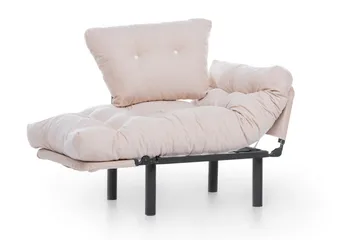 Bramelia Modern Fåtölj i Tyg med Metallstativ - Beige - Möbler - Stolar & fåtöljer - Fåtölj