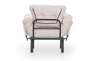 Bramelia Modern Fåtölj i Tyg med Metallstativ - Beige - Möbler - Stolar & fåtöljer - Fåtölj