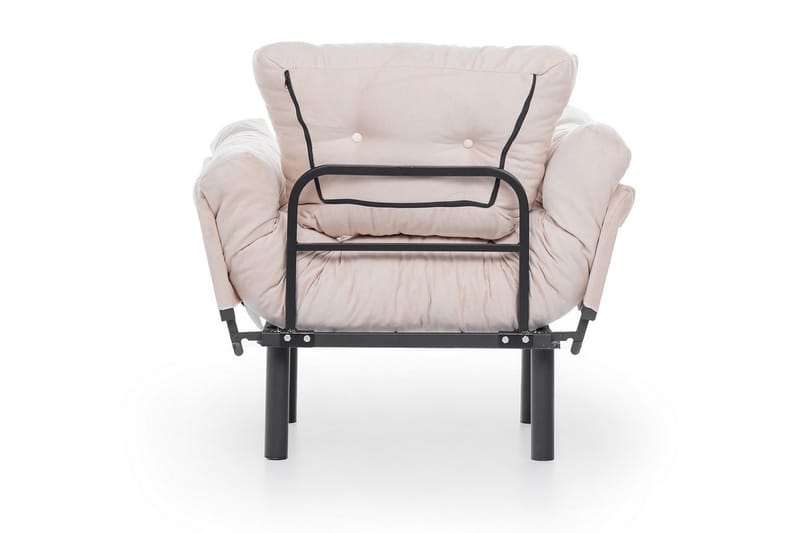 Bramelia Modern Fåtölj i Tyg med Metallstativ - Beige - Möbler - Stolar & fåtöljer - Fåtölj