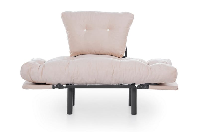 Bramelia Modern Fåtölj i Tyg med Metallstativ - Beige - Möbler - Stolar & fåtöljer - Fåtölj