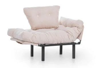 Bramelia Modern Fåtölj i Tyg med Metallstativ - Beige - Möbler - Stolar & fåtöljer - Fåtölj
