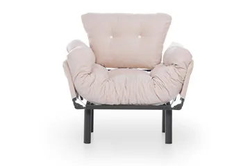 Bramelia Modern Fåtölj i Tyg med Metallstativ - Beige - Möbler - Stolar & fåtöljer - Fåtölj