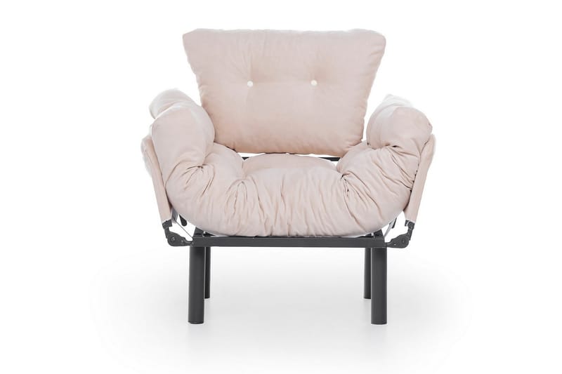 Bramelia Modern Fåtölj i Tyg med Metallstativ - Beige - Möbler - Stolar & fåtöljer - Fåtölj