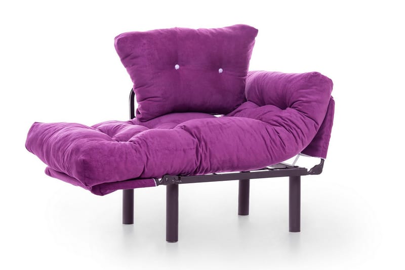 Bramelia Modern Fåtölj i Tyg med Metallstativ - Lila - Möbler - Stolar & fåtöljer - Fåtölj