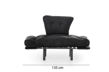Bramelia Modern Fåtölj i Tyg med Metallstativ - Svart - Möbler - Stolar & fåtöljer - Fåtölj