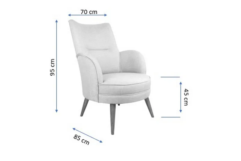 Brandn Fåtölj med Armstöd - Gul - Möbler - Stolar & fåtöljer - Fåtölj