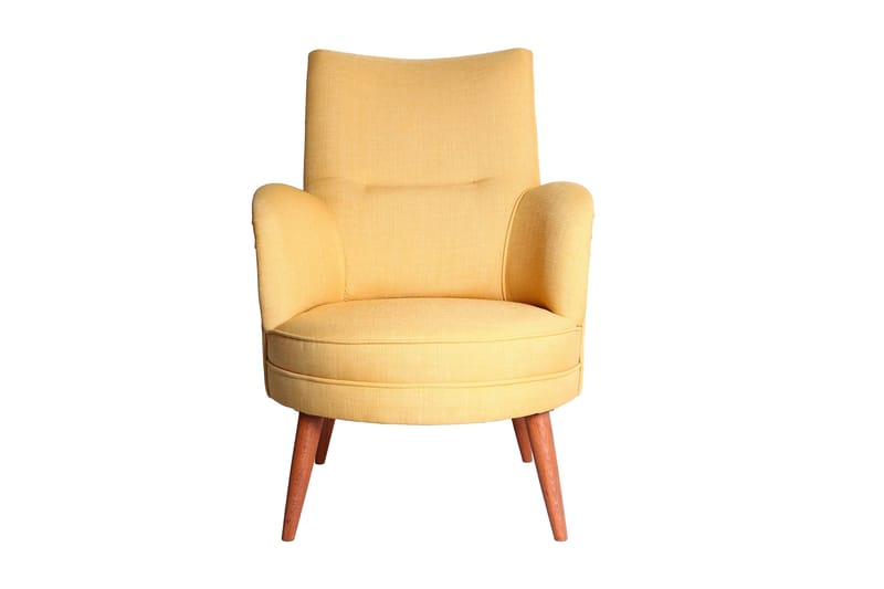 Brandn Fåtölj med Armstöd - Gul - Möbler - Stolar & fåtöljer - Fåtölj