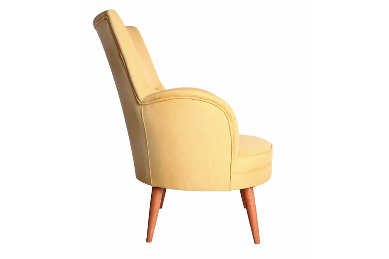 Brandn Fåtölj med Armstöd - Gul - Möbler - Stolar & fåtöljer - Fåtölj
