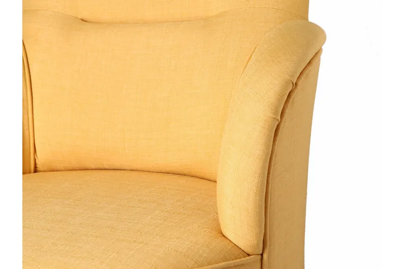 Brandn Fåtölj med Armstöd - Gul - Möbler - Stolar & fåtöljer - Fåtölj