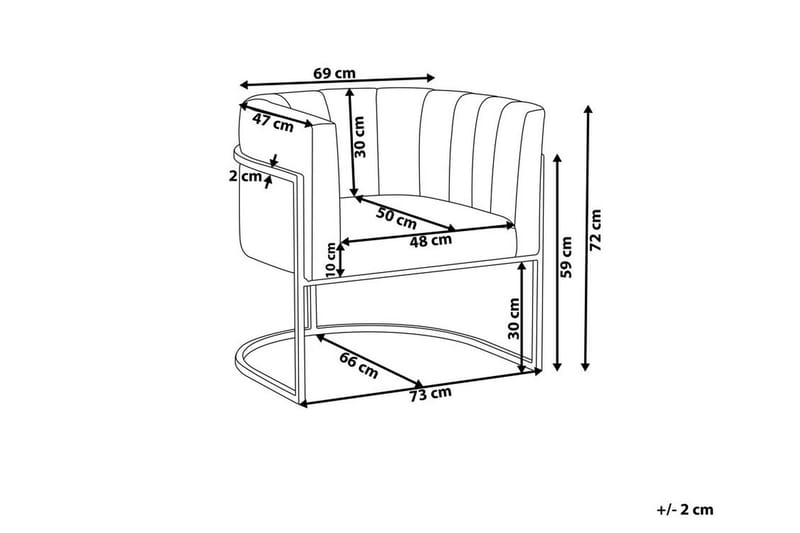 Breitsprecher Fåtölj Sammet - Grå - Möbler - Stolar & fåtöljer - Fåtölj