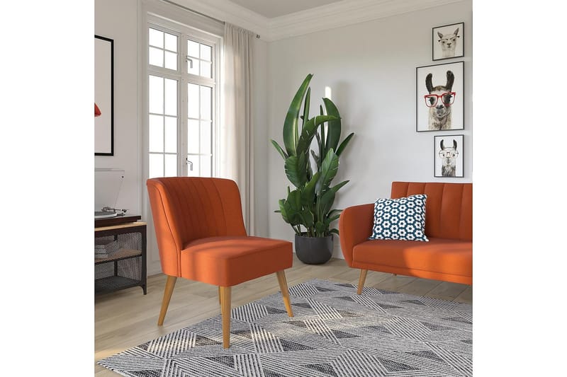 Brittany Fåtölj Linneorange - Novogratz - Möbler - Stolar & fåtöljer - Fåtölj