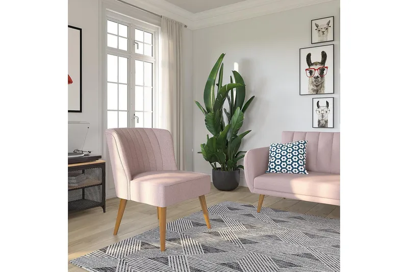 Brittany Fåtölj Linnerosa - Novogratz - Möbler - Stolar & fåtöljer - Fåtölj - Fåtölj utan armstöd