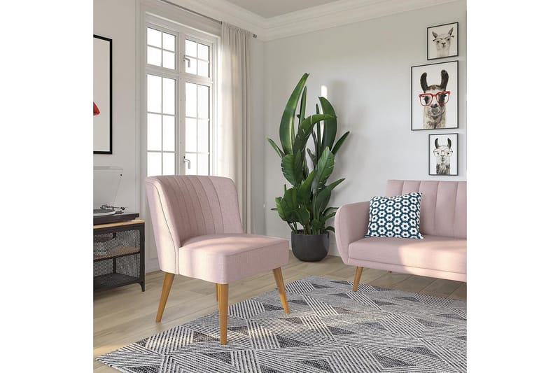 Brittany Fåtölj Linnerosa - Novogratz - Möbler - Stolar & fåtöljer - Fåtölj - Fåtölj utan armstöd