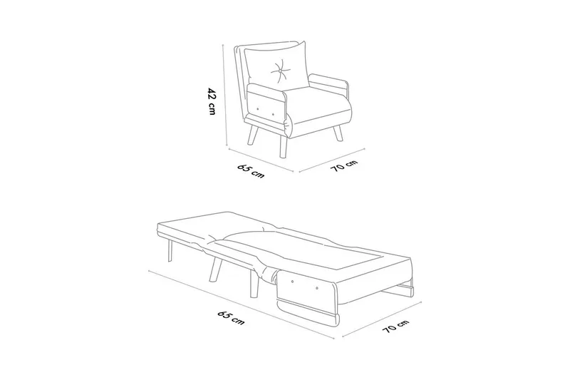 Canelo Bäddfåtölj - Ljusgrå - Möbler - Soffa - Bäddsoffa