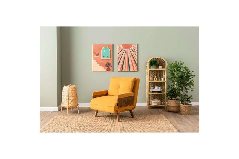 Canelo Bäddfåtölj - Senapsgul Gul - Möbler - Soffa - Bäddsoffa