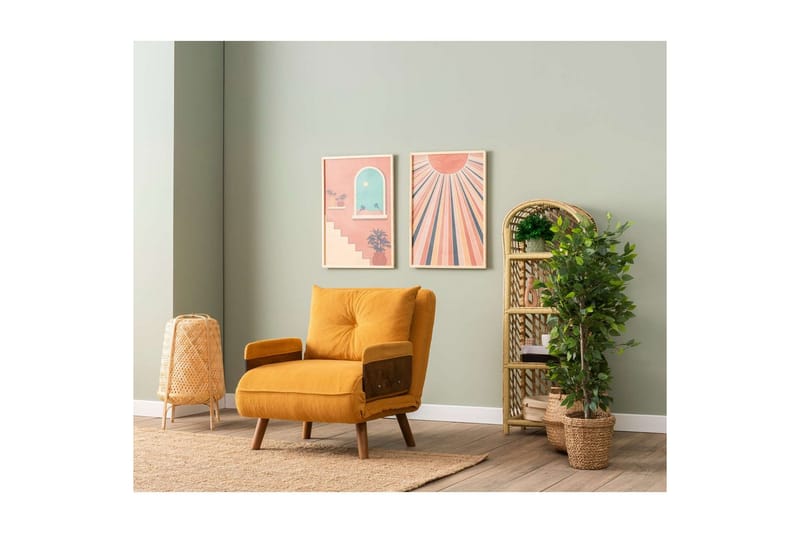 Canelo Bäddfåtölj - Senapsgul Gul - Möbler - Soffa - Bäddsoffa