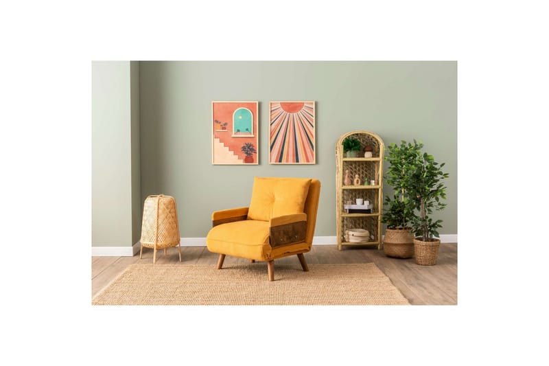 Canelo Bäddfåtölj - Senapsgul Gul - Möbler - Soffa - Bäddsoffa