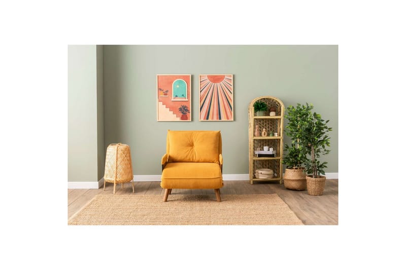 Canelo Bäddfåtölj - Senapsgul Gul - Möbler - Soffa - Bäddsoffa