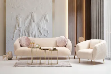 Caraquet Fåtölj - Beige - Möbler - Stolar & fåtöljer - Fåtölj