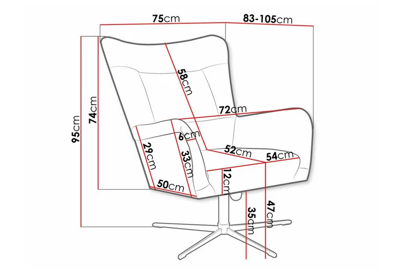 Carney Fåtölj Black - Möbler - Stolar & fåtöljer - Fåtölj