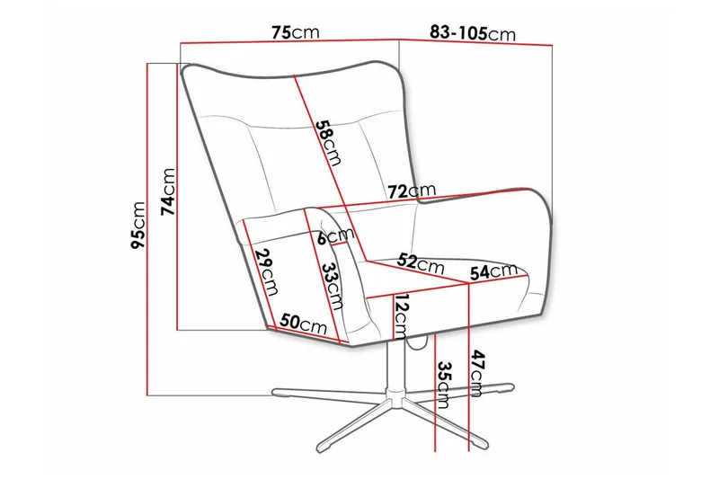 Carney Fåtölj Dark blue - Möbler - Stolar & fåtöljer - Fåtölj