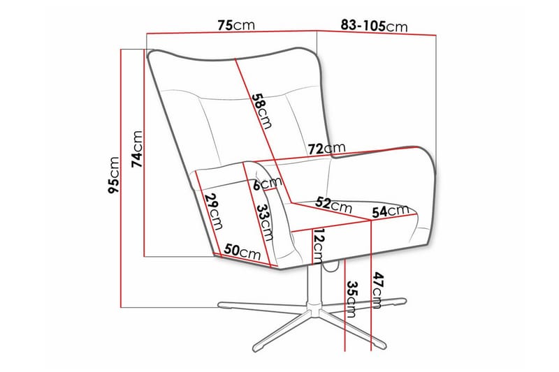 Carney Fåtölj Pink/Black - Möbler - Stolar & fåtöljer - Fåtölj