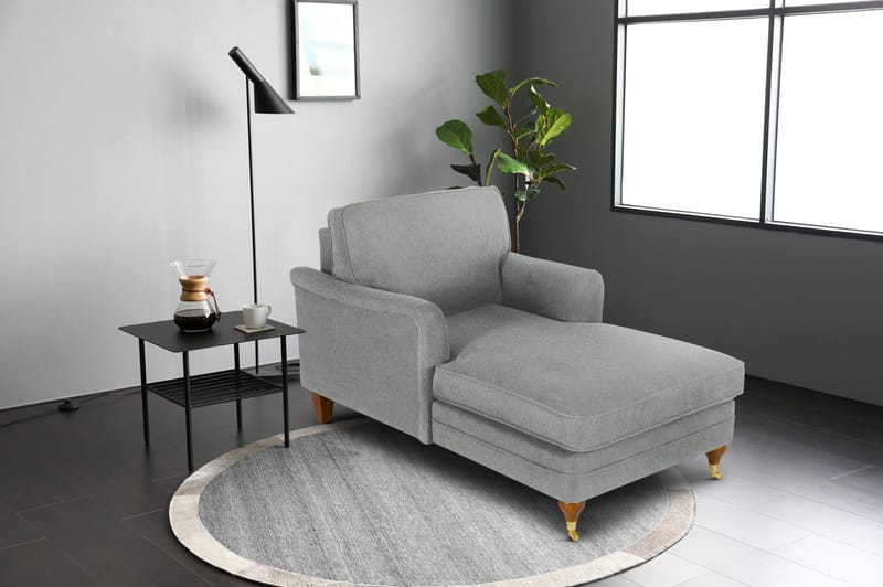 Chaiselounge Howard Watford Deluxe - Grå - Grå - Möbler - Stolar & fåtöljer - Fåtölj - Schäslongfåtölj & divanfåtölj