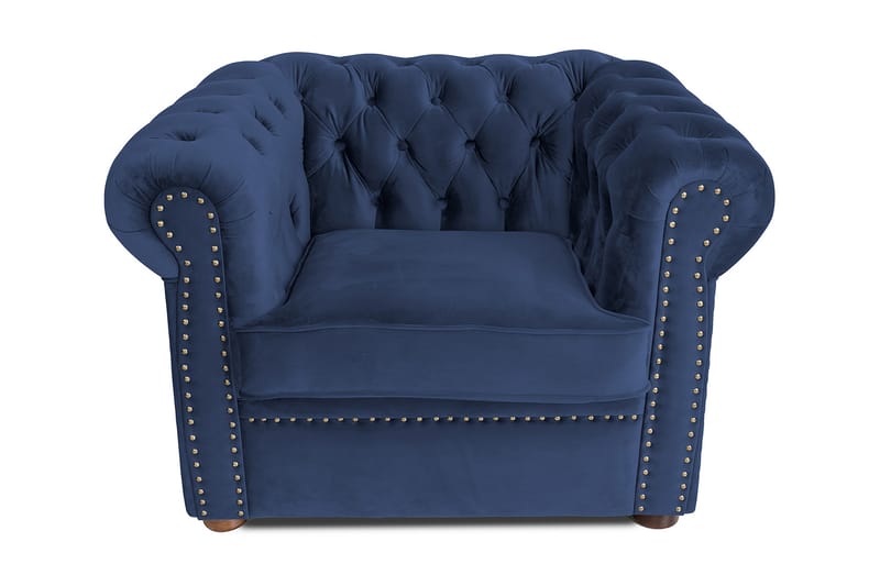 Chesterfield Deluxe Fåtölj - Marinblå - Möbler - Stolar & fåtöljer - Fåtölj - Chesterfield fåtölj