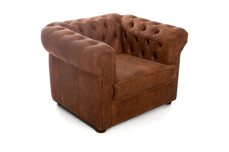 Chesterfield Deluxe Fåtölj, Brun