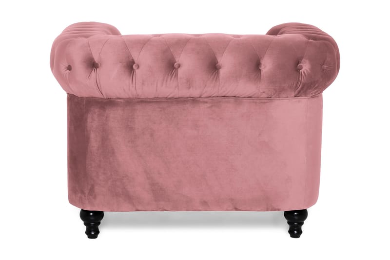 Chesterfield Lyx Fåtölj - Rosa Sammet - Möbler - Stolar & fåtöljer - Fåtölj - Chesterfield fåtölj