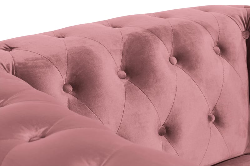Chesterfield Lyx Fåtölj - Rosa Sammet - Möbler - Stolar & fåtöljer - Fåtölj - Chesterfield fåtölj