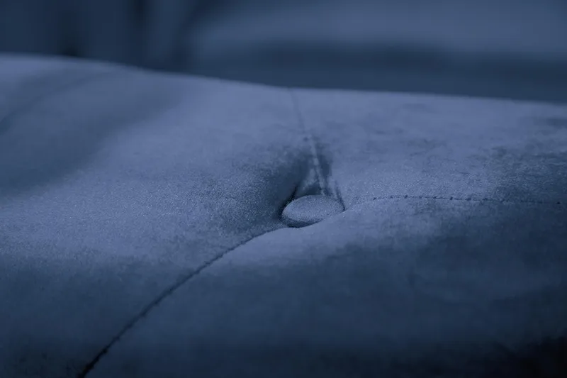 Chesterfield Lyx Stor skön djup sammetsfåtölj - Fåtölj till vardagsrum - Blå Sammet - Möbler - Stolar & fåtöljer - Fåtölj - Chesterfield fåtölj